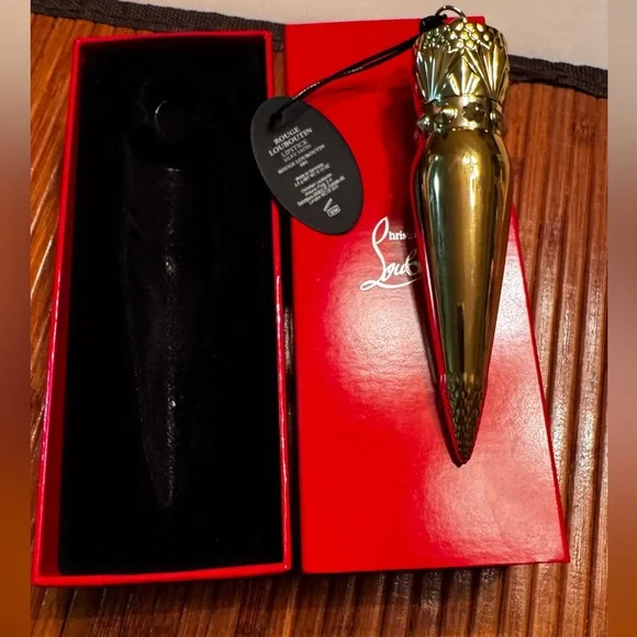 Christian Louboutin Gold Lipstick in a box - shade rouge Louboutin 001
